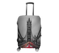 Tower Bridge English Flag Luggage Cover Washable Suitcase Protector Anti-Scratch Suitcase Covers Fits 18-32 Inch XL