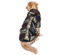 Tower Bridge in London Dog Hoodie for Medium Large Dogs, Warm Soft Pet Sweatshirt, Easy to Wear Jumper Clothes