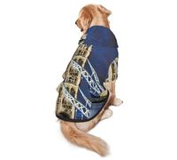 Tower Bridge in London Dog Hoodie for Medium Large Dogs, Warm Soft Pet Sweatshirt, Easy to Wear Jumper Clothes