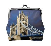 Tower Bridge In London Lightweight Wallet Minimalist Wallet For Daily Commute And Travel Adventures, Black, One Size, Art Deco