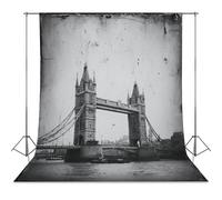 Tower Bridge in London Photo Studio Backgrounds Black Photography Backdrop for Portrait Video Shooting Live 56"x98"