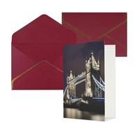 Tower Bridge In London Print Greeting Card Paper, Half Fold To Cards For Birthday, Wedding, Party.