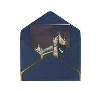 Tower Bridge In London Print Greeting Card Paper, Half Fold To Cards For Birthday, Wedding, Party.