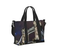 Tower Bridge in London Print Portable Travel Duffel Bag Foldable Tote Hand Bag for Weekend Trips Gym Accessory