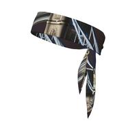Tower Bridge in London Print Sport Head Ties Headbands Bandanas Workout Hair Band Athletic Sweatbands for Running Tennis
