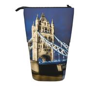 Tower Bridge in London Print Telescopic Pencil Bag Pen Holder Pop Up Storage Case,Standing Portable pen Case, Black, One Size