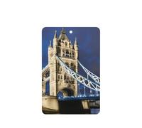 Tower Bridge In London Printing 10 Pieces Air Freshener Cards,Car Scented Hanging Air Freshener Fragrant Sheets For Car Use
