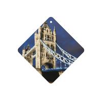 Tower Bridge In London Printing 10 Pieces Air Freshener Cards,Car Scented Hanging Air Freshener Fragrant Sheets For Car Use