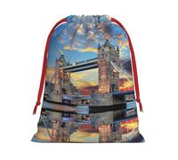 Tower Bridge In London Ultra Soft Velvet Gift Bag, Comfortable To The Touch, Reusable