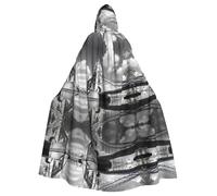 Tower Bridge In London Unisex Mysterious Renaissance Hooded Robe Cloak Halloween Christmas Cosplay Costume Party Cape Adult Cloak