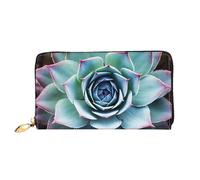 Tower Bridge in London Women's Wallet Large Capacity Credit Card Holder Zip Phone Clutch Ladies Travel Purse, Succulent Plant, One Size, Classic
