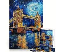 Tower Bridge Night 1000-piece Puzzle for Teenagers Brain Activity Soothing Downtime Accurate Cut Lovely Gift (38x52cm)