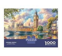 Tower Bridge Scene Jigsaw Puzzles 1000 Pieces. Whimsical Challenge Toy for Adults Kids 38x26cm/1000pcs