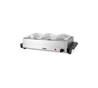 Tower Buffet Server with 2x 2.5L Trays & 2x 1.2L Trays, Adjustable Temperature Controls, Cool Touch Handles, 300W, Stainless Steel, Silver, T16151