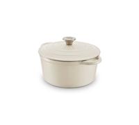 Barbary & Oak 24cm Round Casserole Cast Iron Camembert Cream