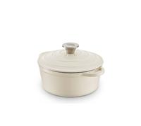 Barbary & Oak 20cm Round Casserole Cast Iron Camembert Cream