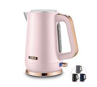 Tower Cavaletto 1.7L Jug Kettle with 3KW Rapid Boil, 360° Swivel Base, Removable Filter, Stainless Steel Body, Illuminated Switch, Pink, T10100PNK