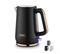 Tower Cavaletto 1.7L Jug Kettle with 3KW Rapid Boil, 360° Swivel Base, Removable Filter, Water Gauge, Stainless Steel Body, Illuminated Switch, Rose Gold & Black, T10100RG