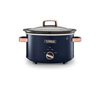 Tower Cavaletto 6.5 Litre Slow Cooker T16043MNB - Midnight Blue & Rose Gold Clear