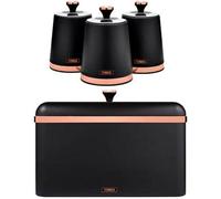 Tower Cavaletto Black 4 Piece Kitchen Storage Set