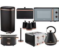 Tower Cavaletto Black Kettle Toaster Microwave Slow Cooker Sensor Bin & Storage