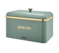 Tower Cavaletto Bread Bin T826130JDE – Airtight, Removable Lid, Large Capacity – Jade Green & Gold