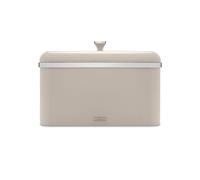 Tower Cavaletto Bread Bin with Removable Lid, Large Capacity, Durable Steel Body, Latte and Chrome