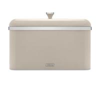 Tower Cavaletto Bread Bin with Removable Lid, Large Capacity, Durable Steel Body, Latte and Chrome