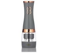 Tower T847004GRY Electric Salt and Pepper Mills, Battery Operated with Adjustable Ceramic Grinders, Grey and Rose Gold