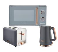 Tower Cavaletto Grey Jug Kettle 2 Slice Toaster Microwave Matching Kitchen Set ompliant]