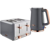 Tower Cavaletto Grey Jug Kettle 4 Slice Toaster Matching Kitchen Set ompliant]