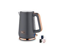 Tower Cavaletto 1.7L Jug Kettle with 3KW Rapid Boil, 360° Swivel Base, Removable Filter, Water Gauge, Illuminated Switch, Grey & Rose Gold, T10100RGG