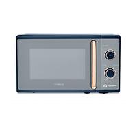 Tower Cavaletto Manual Microwave with 5 Power Levels and 35 Minute Timer, 800W, 20L, Midnight Blue & Rose Gold, T24038MNB