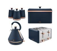 Tower Cavaletto Midnight Blue Kettle Toaster Bread Bin & Canisters