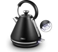 TOWER Cavaletto Mirage Digital Kettle, Variable Temperature, Rapid Boil, 3kW, 1.7L, Black with Chrome Accents - T10087BLK