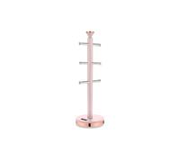 Tower Cavaletto Mug Tree with Stainless Steel Stoppers, Soft Underliner, Marshmallow Pink and Rose Gold