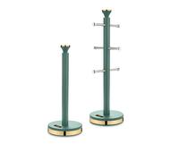 Tower Cavaletto Mug Tree & Towel Pole Set – Anti-Slip Base – Jade Green & Champagne Gold