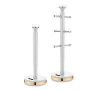 Tower Cavalletto White Mug Tree and Towel Pole Set - Size: 2 Piece - Wilko