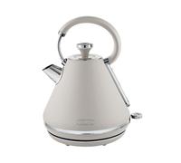 TOWER Cavaletto Pyramid Kettle, Retro, Fast Boil, 1.7L, Latte and Chrome, Beige - T10044MSH