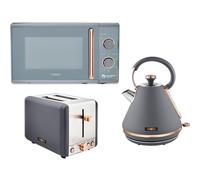 Tower Cavaletto Pyramid Kettle Toaster & Microwave Grey & Rose Gold