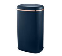 Tower T838010MNB Cavaletto Square Sensor Bin, 58L, Midnight Blue and Rose Gold