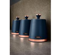 T826131MNB Cavaletto Set of 3 Storage Canisters for Tea/Coffee/Sugar