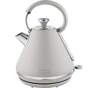 Tower T10044MSH Cavaletto Pyramid Kettle with Fast Boil, Detachable Filter, 1.7L, 3000 W, Latte and Chrome Accents