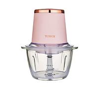 Tower Cavaletto T12058PNK Glass Bowl Chopper, 1L, 350W, Marshmallow Pink and Rose Gold