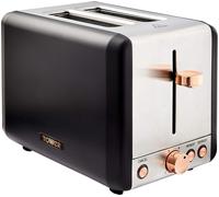 Black & Rose Gold Cavaletto 2 Slice Toaster, 6 Browning Settings