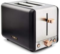 Tower Cavaletto T20036RG 800W 2-Slice Toaster Black/Rose Gold