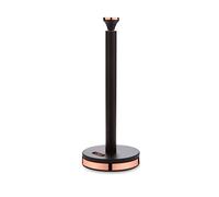 Tower T826133BLK Cavaletto Towel Pole Kitchen Roll Holder with Soft Underliner, Black and Rose Gold
