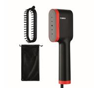 Tower Ceraglide Handheld Garment Steamer with Ceramic Soleplate, 1400W - Black and Red, T22038RED