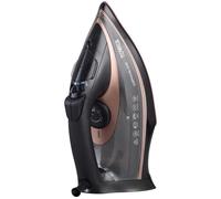 Tower Steam Iron 3100W, Fast Heat-Up for Quick Ironing, 180g Steam Boost, Ceramic Soleplate for Smooth Glide, 360ml Tank, Anti-Drip System, Black & Rose Gold (T22013)