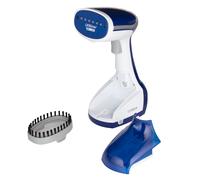 Tower Ceraglide T22014BLU Portable/Travel Garment Steamer with Ceramic Soleplate, Measuring Jug, Brush Attachment, 1000W, Blue and White